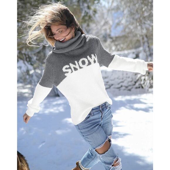 Wooden Ships Ivory Gray SNOW Oversized Mohair Wool Cowlneck Sweater size M/L - Picture 14 of 14